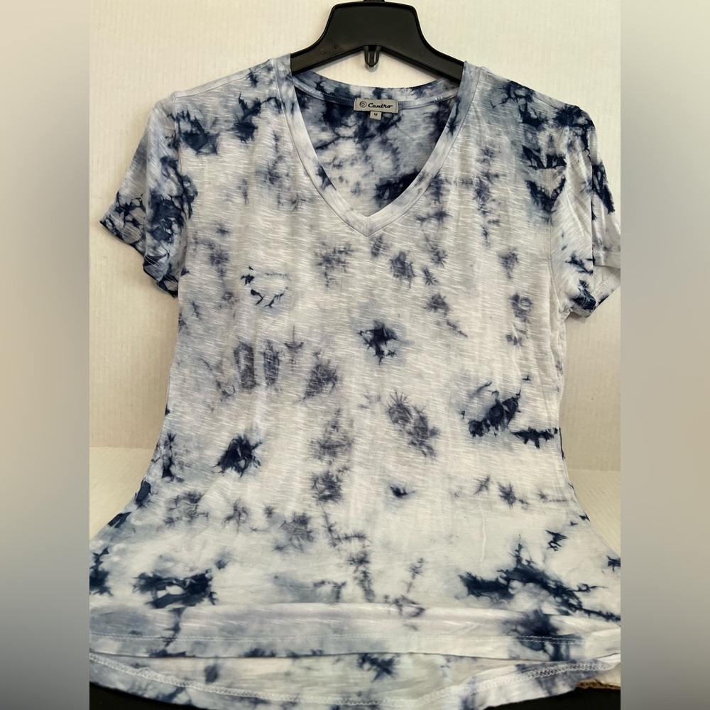 Centro Super Soft Tie- Dyed V-neck Tee
